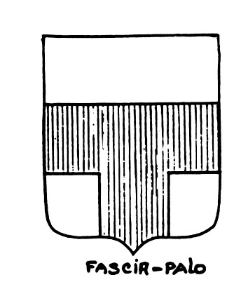 Image of the heraldic term: Fascia palo